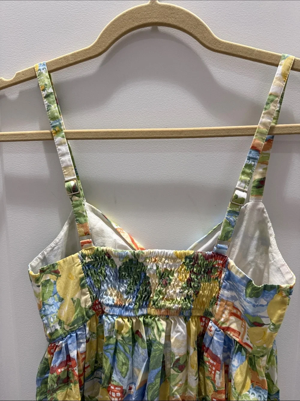 Abercrombie & Fitch Tropical Print Maxi Dress in Yellow, Green and Blue